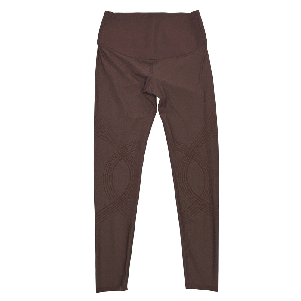 Fanka High Waisted Body Sculpt Compression Leggings Brown Activewear Yoga L/XL